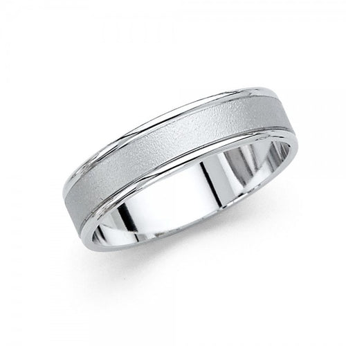 14KW 5mm Wide Satin Finish Wedding Band