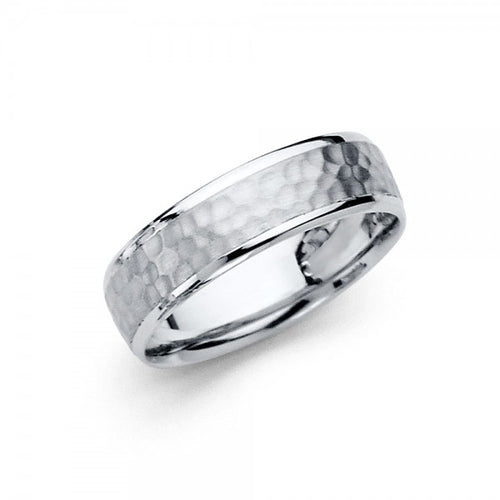 14KW 5.5mm Wide Hammer Wedding Band