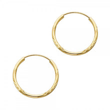 Load image into Gallery viewer, Soft Glow Bright Hoop Earrings 14K Yellow Gold