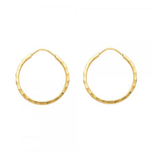 Load image into Gallery viewer, 14KY 1.5mm Wide Small Bright Cut Hoop Earrings
