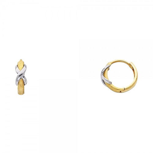 2Tone 2mm Thick Huggie Versa Earrings with matte finish