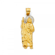 Load image into Gallery viewer, Saint Jude Pendant 14K Two Tone Gold