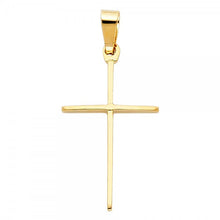 Load image into Gallery viewer, 14K Yellow or White Slender Cross Religious Pendant