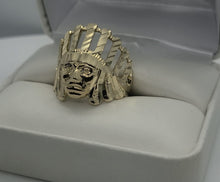 Load image into Gallery viewer, Sunburst Chief Ring 10K
